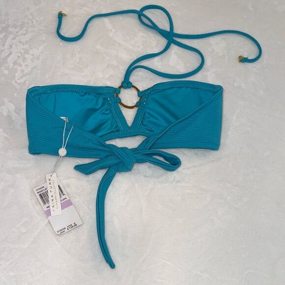 Trina Turk Ripple Rib Bandeau Top Size 6 - Picture 4 of 10